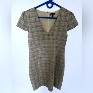 Express Plaid Short Sleeve Dress